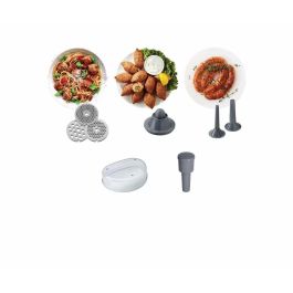 Kenwood MG700 Picadora de Carne 3 kg/min, Incluye 3 Rejillas, Adaptadores Salchicha y Kebbe - Aluminio Cepillado
