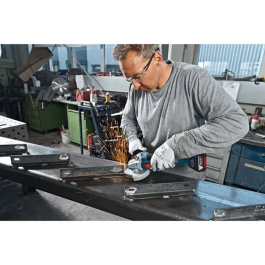 Bosch Professional Amoladora Angular GWS 18V-10 + 2 Baterías 5.0Ah + Cargador GAL 1880 + L-BOXX