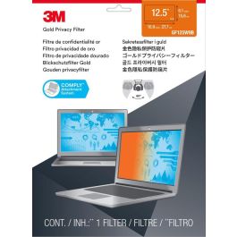 3M GF125W9B Filtro de Privacidad Dorado Reversible Negro Brillante para Portátil Panorámico 12.5" Alta Claridad