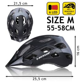 Casco bicicleta con leds rojos talla m 55 - 58 cm Casco bicicleta con leds rojos talla m 55 - 58 cm