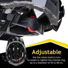 Casco bicicleta con leds rojos talla m 55 - 58 cm Casco bicicleta con leds rojos talla m 55 - 58 cm