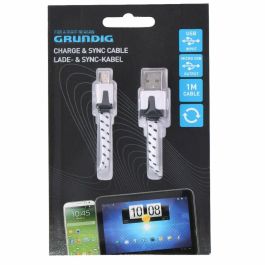 Cable cargador usb a micro usb con sincronizacion grundig 1m