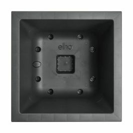 Maceta Elho Negro Ø 29 cm Plástico Cuadrado Moderno