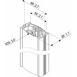 Vogels Puc 2308 Connect-It Small Pole 80Cm