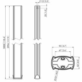 Connect-It Large Pole 300Cm / Black