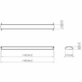 Barra Transversal para Video Wall - Connect-It / 1150Mm / Negro