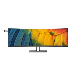 Monitor Profesional Ultraparonámico Curvo Philips 45B1U6900CH 44.5"/ Dual QHD/ Webcam/ Multimedia/ Regulable en altura/ Negro