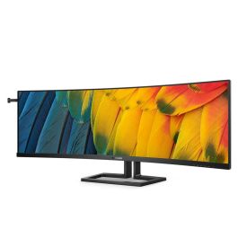 Monitor Profesional Ultraparonámico Curvo Philips 45B1U6900CH 44.5"/ Dual QHD/ Webcam/ Multimedia/ Regulable en altura/ Negro