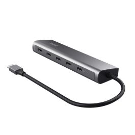 Hub USB Tipo-C Trust Halyx/ 4xUSB Tipo-C/ 1xUSB Tipo-C PD