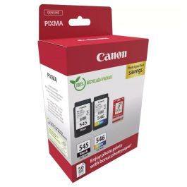 Canon Tinta Ecopack Bk+ C - M - Y + 50H Papel Fotográfico 10x15 Para Pixma Ip2850, Mg2450, Mg2550, Tr4550, Tr4551 - Pg-545 + Cl-546