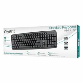 Teclado Ewent EW3109 PS/2 USB Negro