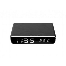 Gembird DAC-WPC-01 Reloj Despertador Digital con Carga Inalámbrica Negro