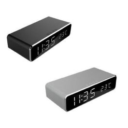 Gembird DAC-WPC-01 Reloj Despertador Digital con Carga Inalámbrica Negro
