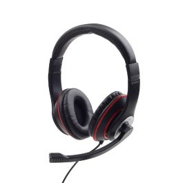 Auriculares con Micrófono GEMBIRD MHS-03-BKRD Negro