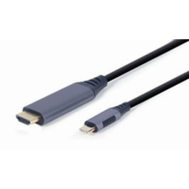 Adaptador HDMI a DVI GEMBIRD CC-USB3C-HDMI-01-6 Negro/Gris 1,8 m
