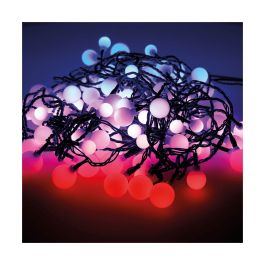 Lumineo Guirnalda Cherry 120 LEDs Multicolor Exterior 9m con Temporizador 8h, Cable Negro, IP44