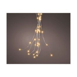 Guirnalda Micro LED fija luz cálida 640 LEDs para árbol, cable plata, 6,90m, uso exterior IP44