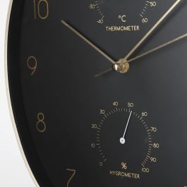 Reloj de pared andy color negro-dorado ø35x4.5cm Reloj de pared andy color negro-dorado ø35x4.5cm