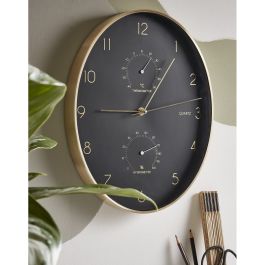 Reloj de pared andy color negro-dorado ø35x4.5cm Reloj de pared andy color negro-dorado ø35x4.5cm