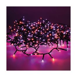 Guirnalda led compact parpadeante exterior morado y naranja 16m 500 leds cable negro