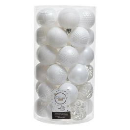 Tubo con 37 bolas blancas decorativas para arbol de navidad ø6cm Precio: 14.58999971. SKU: S7903781