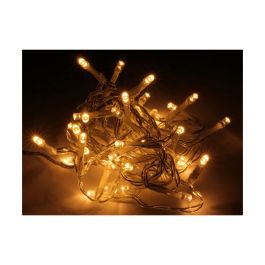 Guirnalda a pilas multifuncion 96 leds cable transparente luz blanco calido 7,5m