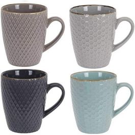 Set 4 tazas de café 300 ml colores surtidos