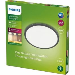 Plafón LED Philips Superslim Negro 15 W