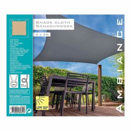 Toldo vela cuadrado color: arena 5x5m ambiance