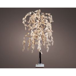 Arbol microled sauce de flores blancas, fijo, 360 leds, ø70x180cm blanco calido. lumineo