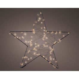 Lumineo Estrella de Malla Microled Exterior Ø38 cm Luz Cálida Fija 100 Leds IP44 Temporizador