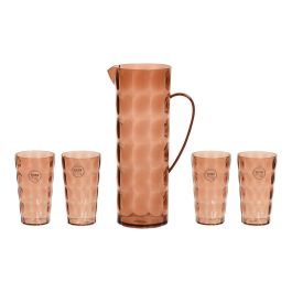 Set de jarra con vasos EDM 869702 Plástico reciclado Marrón 5 Piezas Precio: 9.9499994. SKU: B1DV3V7VG4