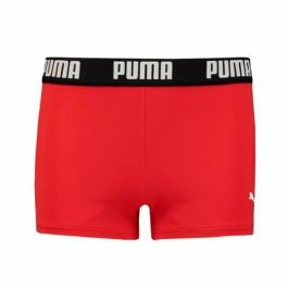 Bañador Boxer Para Niños Puma Swim Logo Rojo
