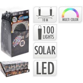 Guirnalda led solar, multicolor, 100 leds, 12m.