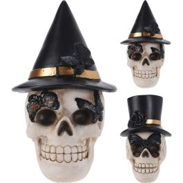 Calavera con sombrero halloween, 2 modelos, 10x11x14cm. Precio: 6.50000021. SKU: B1GH7KPZND