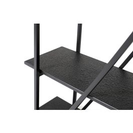 GINER Y COLOMER Estantería Metal MDF 5 Baldas Negro 220 cm
