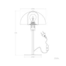 SKD-T1007 Lámpara de Mesa Atlantic City, Diseño Moderno y Elegante, compatible con Bombilla LED E27 para Salón, Dormitorio y Oficina