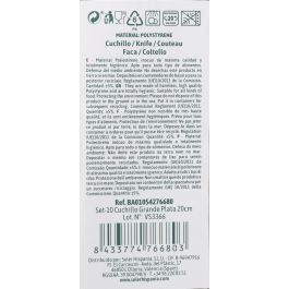 Algon Set 10 Cuchillo Grande Plata 20 cm (24 Unidades)