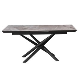 Mesa Comedor Moderno DKD Home Decor Gris Negro 90 x 76 x 160 cm