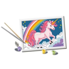 Ravensburger RAV00025904 Kit de pintura por números CreArt Kids Unicornio neón 18 x 24 cm, a partir de 7 años