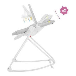 Badabulle Transat Compact'up Plegable Bebé - Hamaca de 5 Alturas con Función Balanceo, Respaldo Reclinable y Arco de Juego - Candy