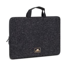 Rivacase 7915 Funda Anvik para Portátil Ultrabook 15.6 Pulgadas Negra con Asas, Poliéster Resistente al Agua y Forro de Felpa