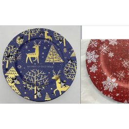 DKD Home Decor Centro de Mesa Navidad Tradicional Azul Rojo 33x2x33 cm (12 Unidades) Precio: 30.50000052. SKU: B17CF3C3ZP