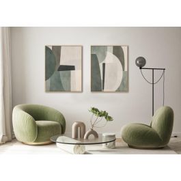 DKD Home Decor Cuadro Scandi Verde Gris 100x80 cm de Lienzo y Poliéster (2 Unidades) DKD Home Decor Cuadro Scandi Verde Gris 100x80 cm de Lienzo y Poliéster (2 Unidades)