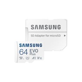 Tarjeta de Memoria Micro SD con Adaptador Samsung MB-MC64KAEU