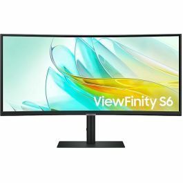 Monitor Profesional Ultraparonámico Curvo Samsung ViewFinity S6 S34C652UAU 34"/ UWQHD/ Multimedia/ Negro