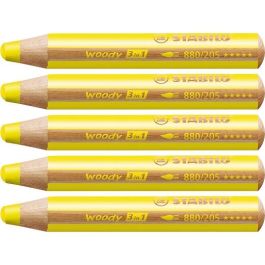 Stabilo lápices de colores woody 3 en 1 estuche de 5 amarillo Precio: 6.95000042. SKU: B13EFFE33X