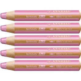 Stabilo lápices de colores woody 3 en 1 estuche de 5 rosa Precio: 6.95000042. SKU: B1B6X72D79