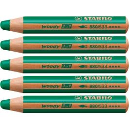Stabilo lápices de colores woody 3 en 1 estuche de 5 verde oscuro Precio: 6.95000042. SKU: B1DFD6KYPW