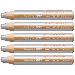 Stabilo lápices de colores woody 3 en 1 estuche de 5 plata Precio: 6.95000042. SKU: B1H2LNCHDE